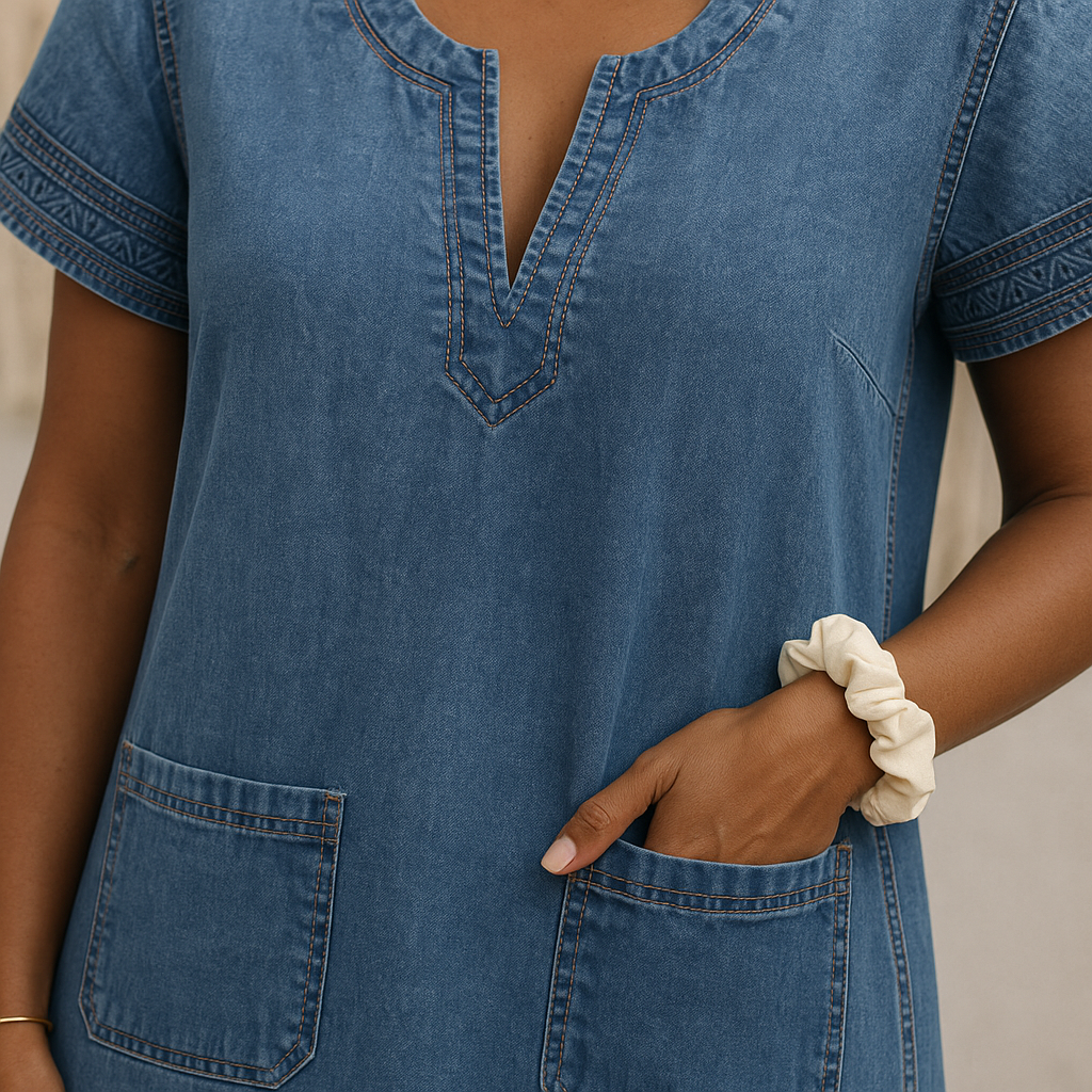 FRIDA™ - Elegant Jeansklänning