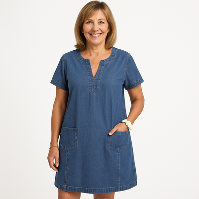 FRIDA™ - Elegant Jeansklänning