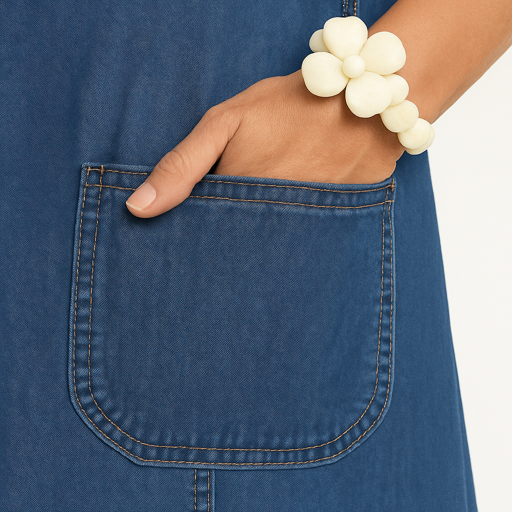 FRIDA™ - Elegant Jeansklänning