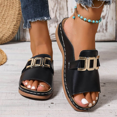 OLIVIA™ – Ortopediska sommarsandaler med öppen tå och spänne