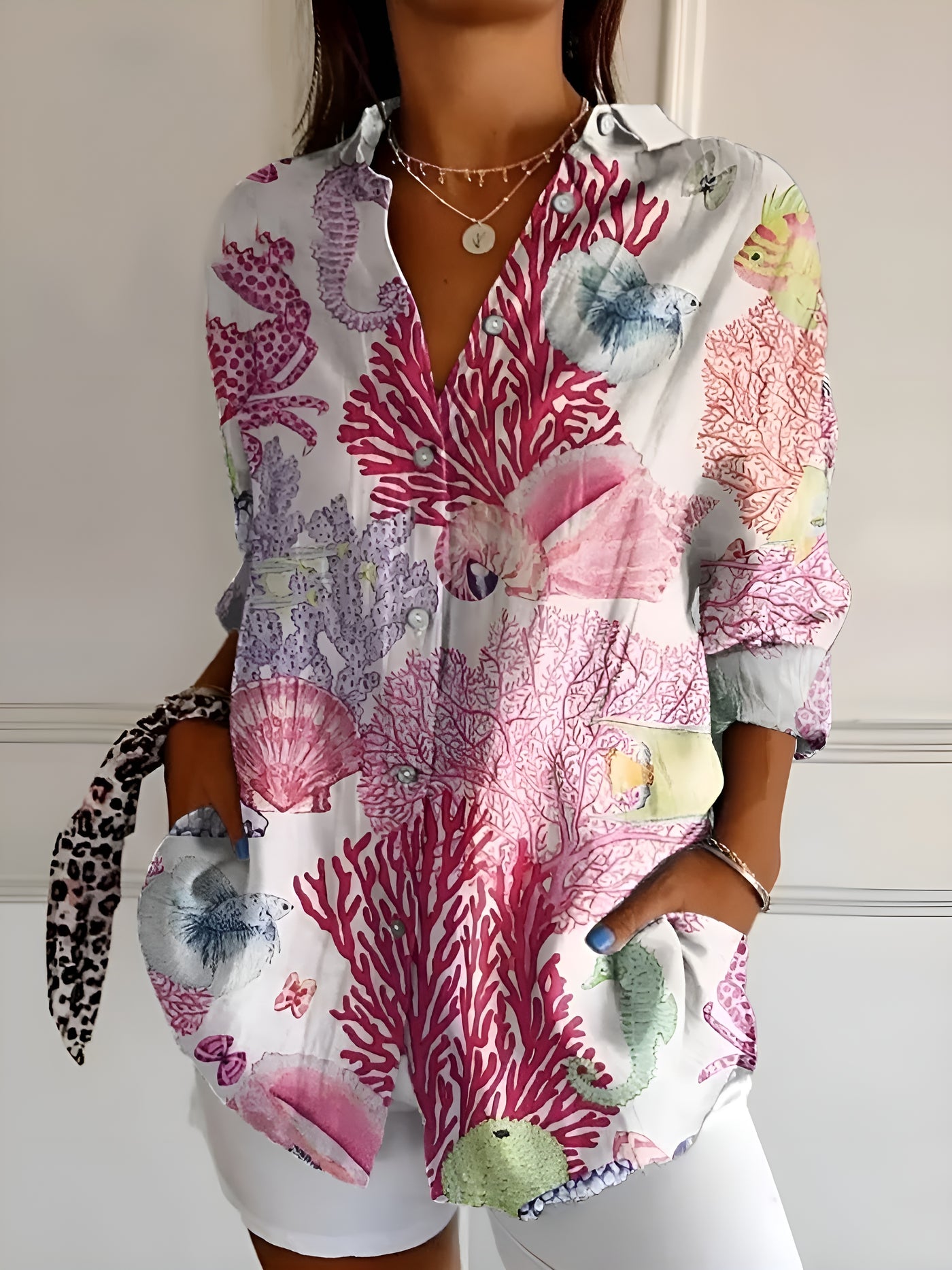 LINNEA™ - Elegant blommig blus