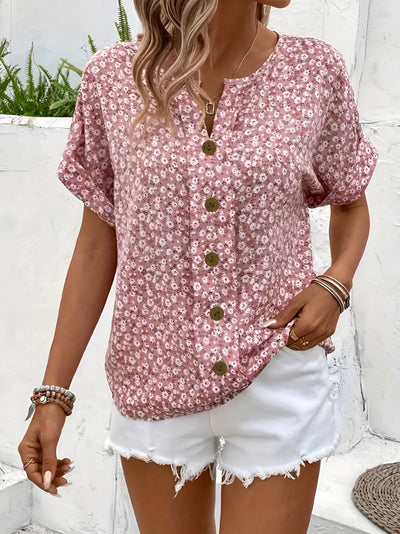 KATRIN™ - Elegant sommarblommig topp