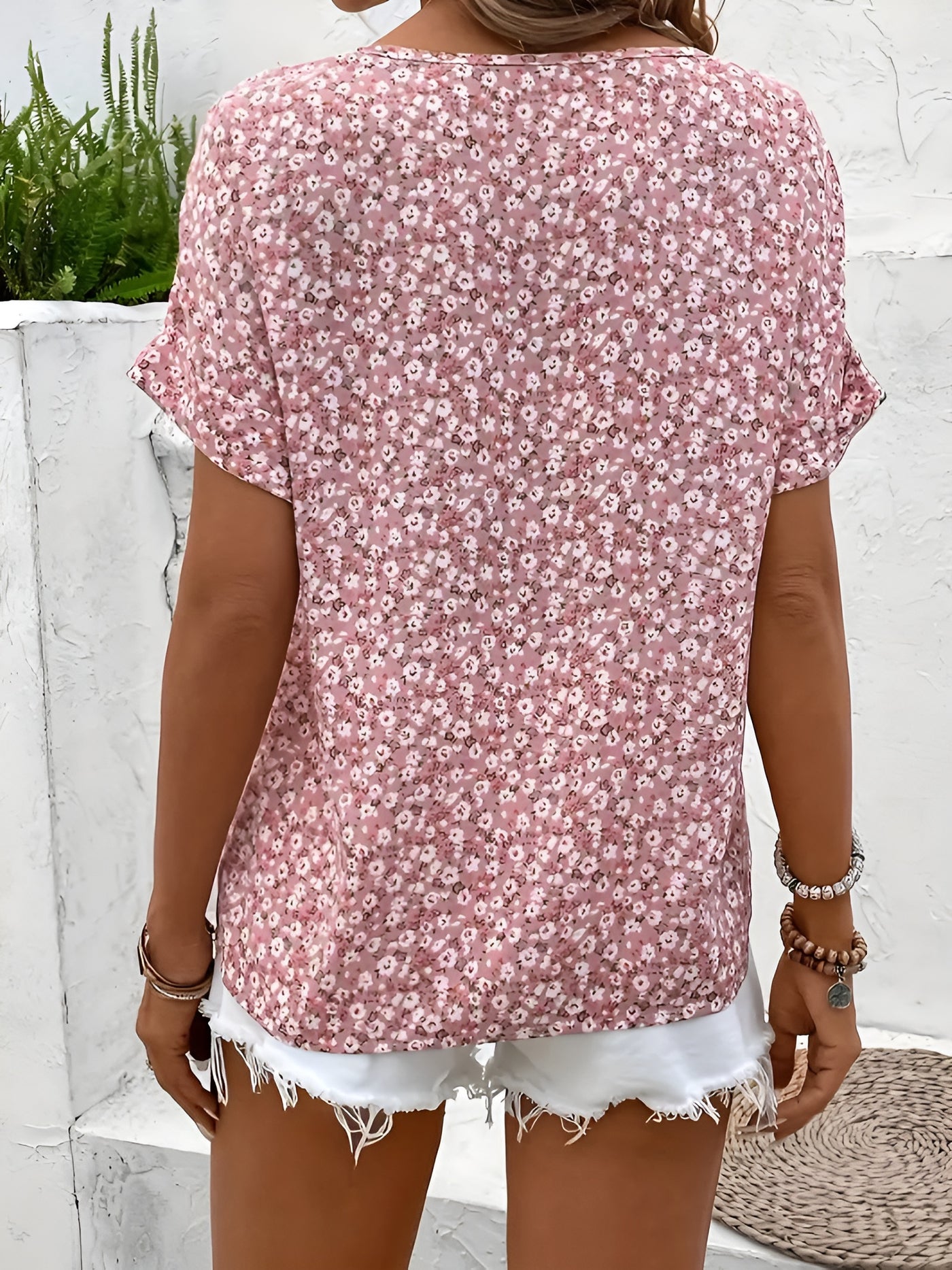 KATRIN™ - Elegant sommarblommig topp