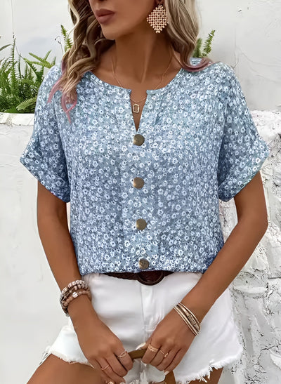 KATRIN™ - Elegant sommarblommig topp