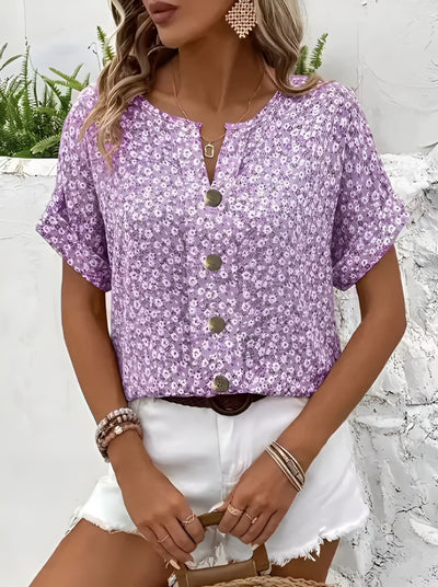 KATRIN™ - Elegant sommarblommig topp