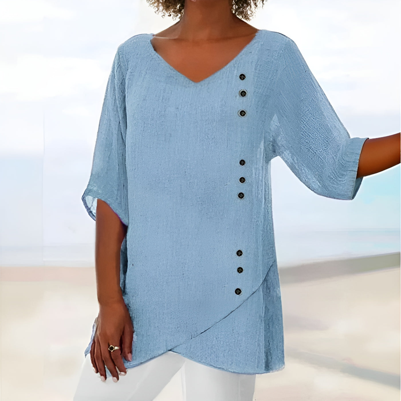 KLARA™ - Avslappnad asymmetrisk blus