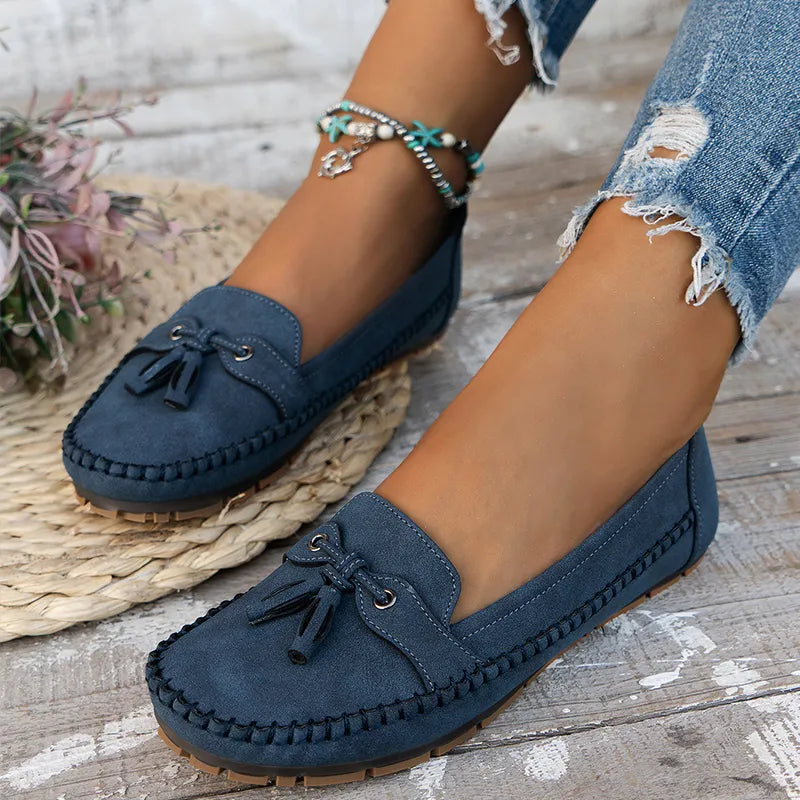 LYNN™ -  Mjuka loafers i vintagestil med rosett för dam