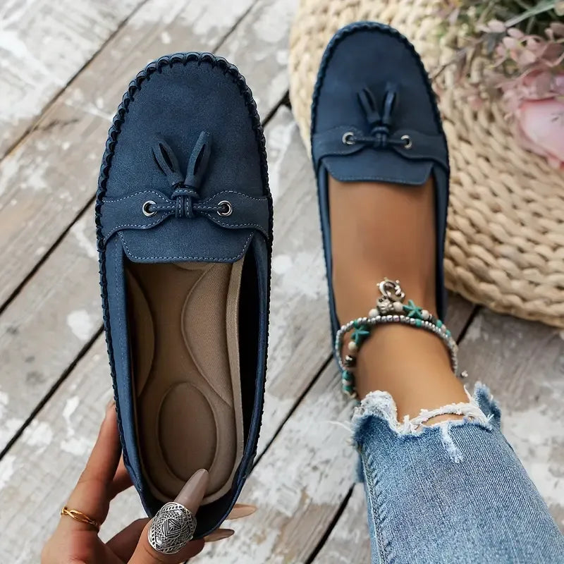 LYNN™ -  Mjuka loafers i vintagestil med rosett för dam