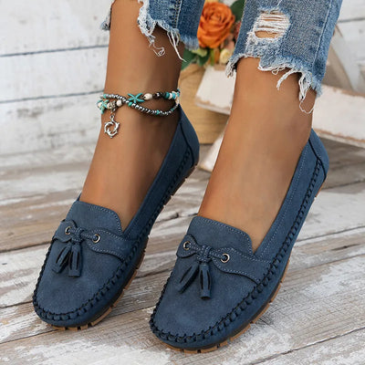 LYNN™ -  Mjuka loafers i vintagestil med rosett för dam