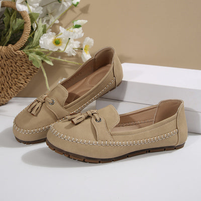 LYNN™ -  Mjuka loafers i vintagestil med rosett för dam