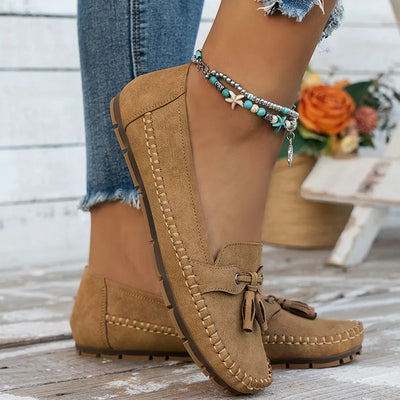 LYNN™ -  Mjuka loafers i vintagestil med rosett för dam